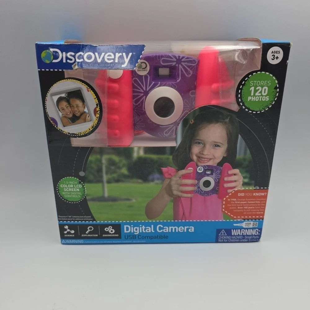 Discovery Kids Toy Camera - 0.3-Megapixel Digital Camera -‎ Pink & Purple floral